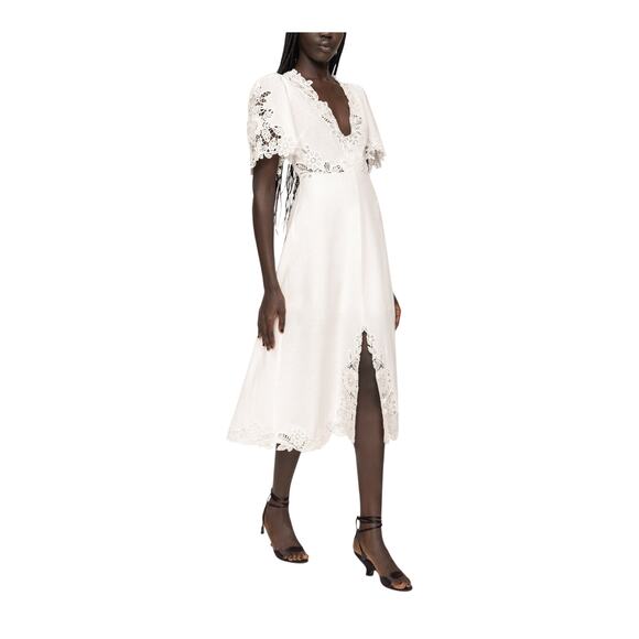 Sea New York 'Marcella' White Cotton Dress Size 2 - Picture 1 of 4